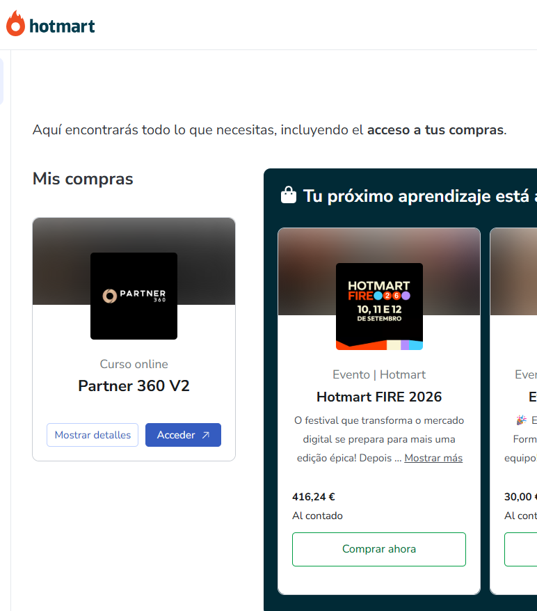 acceso Partner 360 Fabio Serna Hotmart