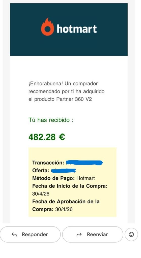 segunda comisión Partner 360 resultados reales 2026