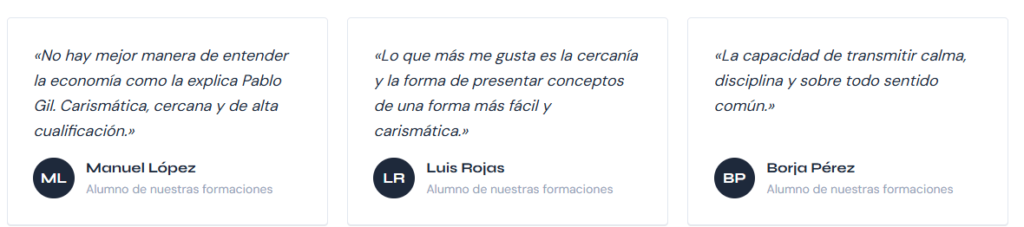 pablo gil testimonios