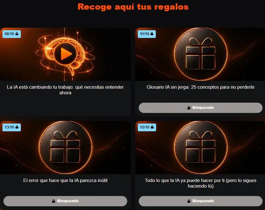 Regalos bienvenida 1,2,3 y 4, tu segundo yo 24/7